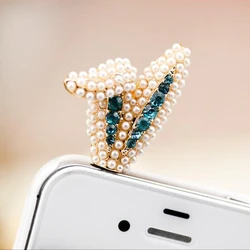 Lovely Pearl Cute Ears Design Anti Dust Plug For Iphone6 6s For Samsung S6 For Xiaomi Meizu And All 3.5mm Earphone Jack Plug
