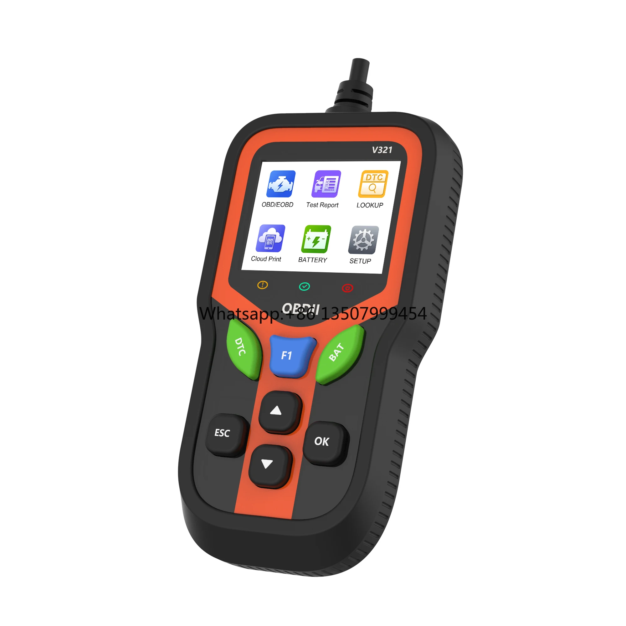 

Car OBD2 Scanner Diagnostic Tool with Engine Fault Code Reader Battery Testing and Real Time Data Stream for Mechanics