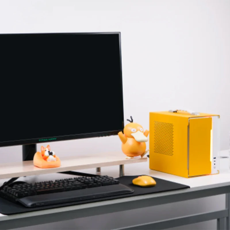 미니 게이밍 컴퓨터 호스트 ITX 휴대용 호스트 DDR4 RX6500 SFX 전원 공급 장치 멋진 외관 고성능 게이밍 오피스 데스크탑 호스트