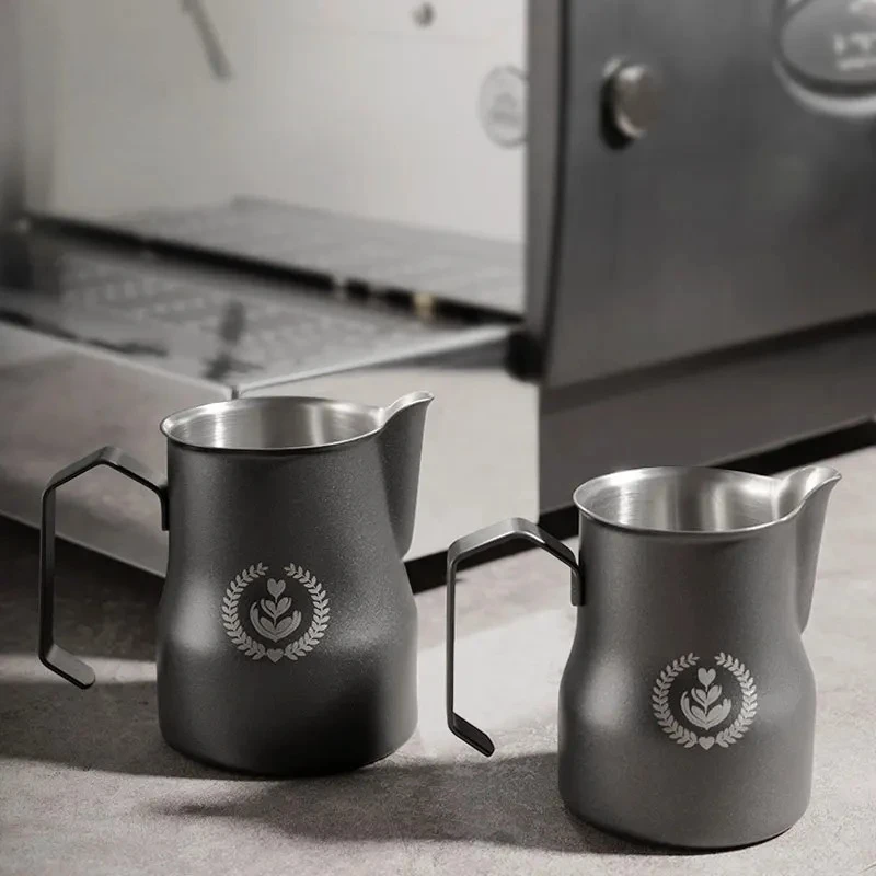 

1pcs Italian Coffee Milk Frother Made of Stainless Steel Durable Milk Frother with Pointed Spout Flower Cup Milk Frother Cup