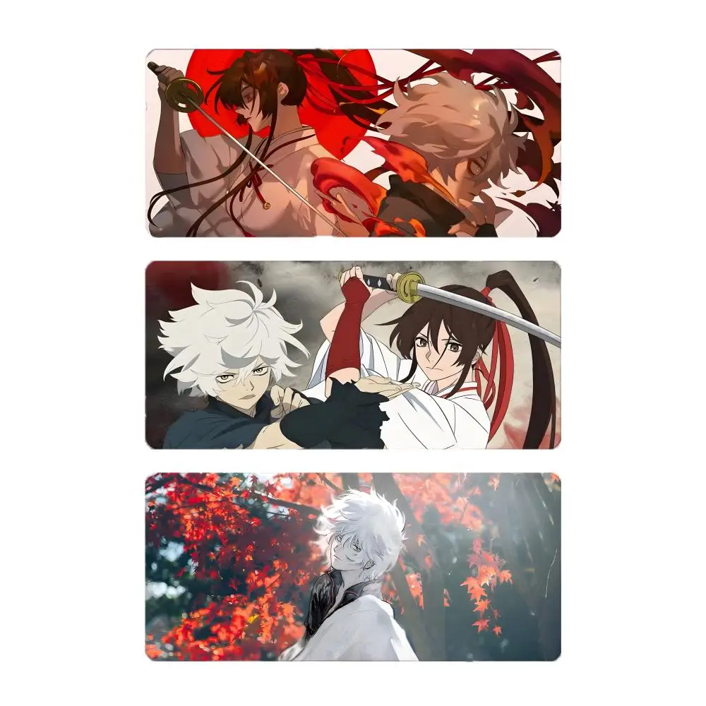 Dark Cool Anime H-Hells Paradise Mouse Pad Large Gaming Mousepad with Stitched Edges Thickened Desk Mat PC