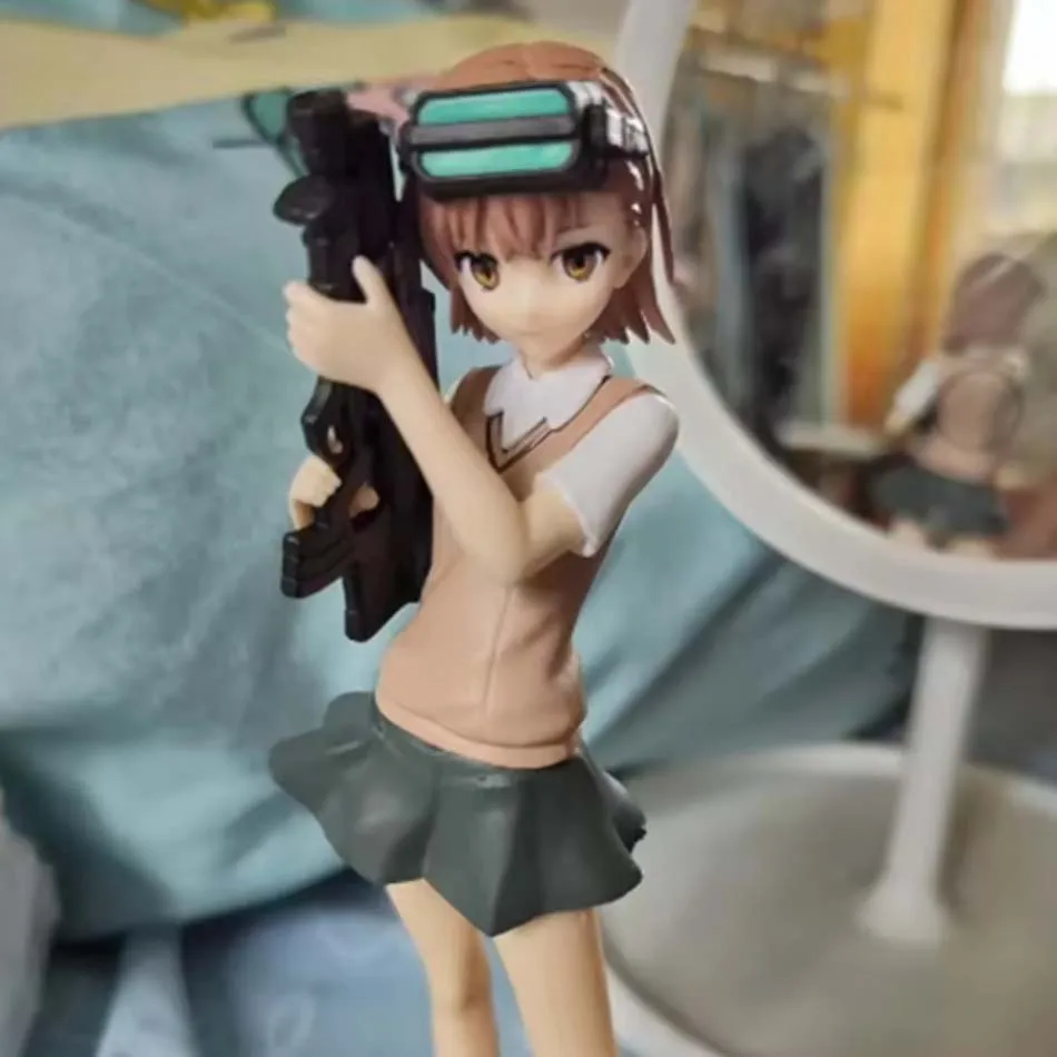 17cm Anime A Certain Magical Index Misaka Mikoto Railgun Girl Anime-Figur PVC Actionfiguren Modell Anime-Cartoon-Modell Spielzeug Geschenk