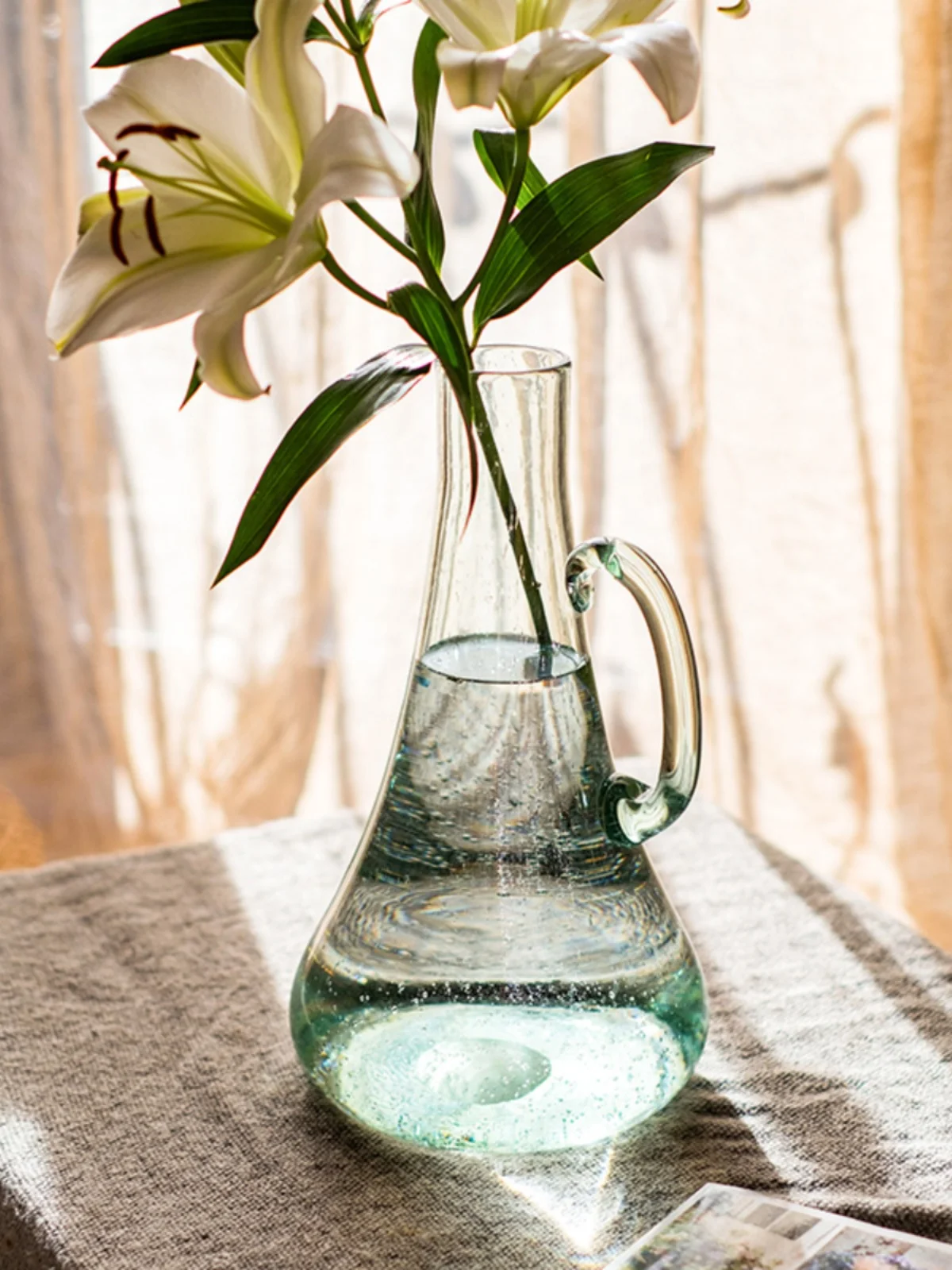 

Большая стеклянная ваза для цветов в роскошном минималистичном стиле, прозрачная, для водного выращивания, с малым диаметром, для декора гостиной