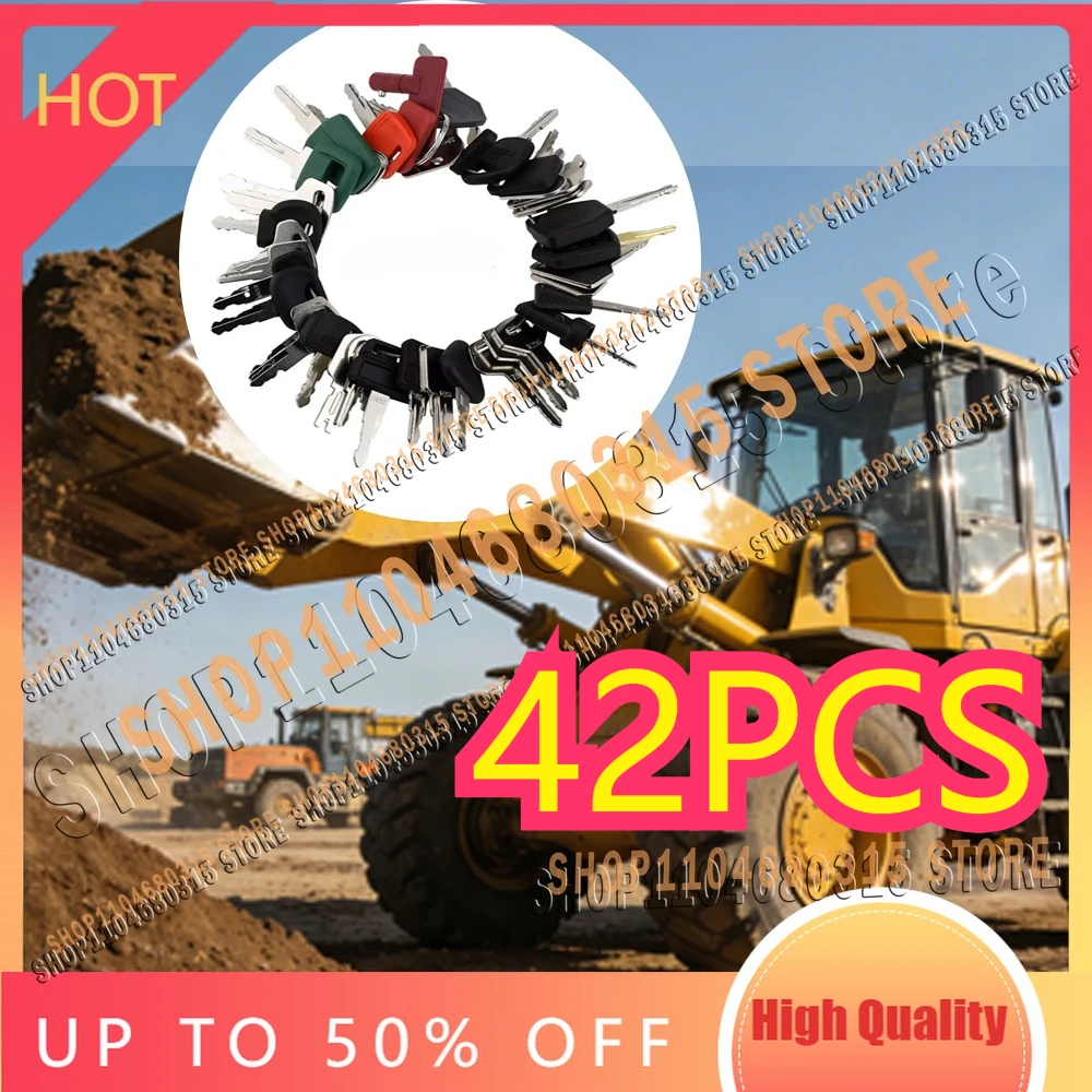 42pcs New Keys Heavy Equipment Construction Ignition Key for Ca Jc Yanmar Kobelco for Vol BOBCAT Hita Komatsu Excavator