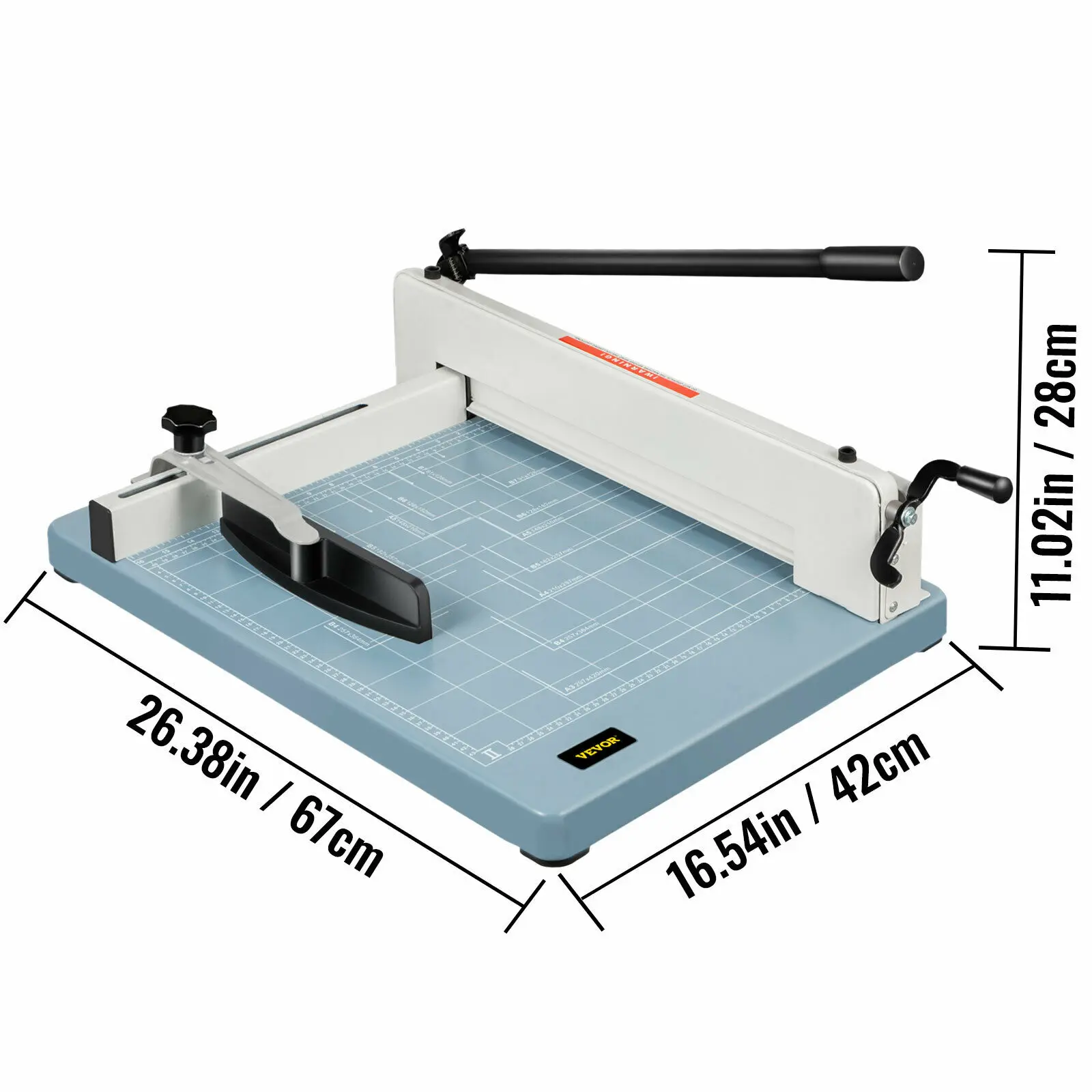 Top: 12/17 Inch Manual Paper Cutter Guillotine Trimmer Heavy Duty 300-500 Sheets Shredder for Factory School Office Accessories