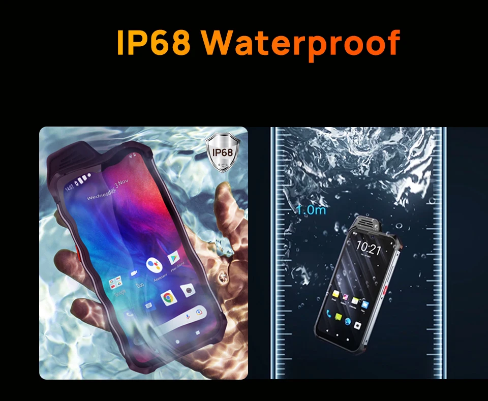 UNIWA W888 MT6765 Helio P35 Octa Core 4GB+64GB ATEX Explosion IP68 Smartphone Andriod11 6.3“ HD Screen 5000mAh NFC Mobile Phone