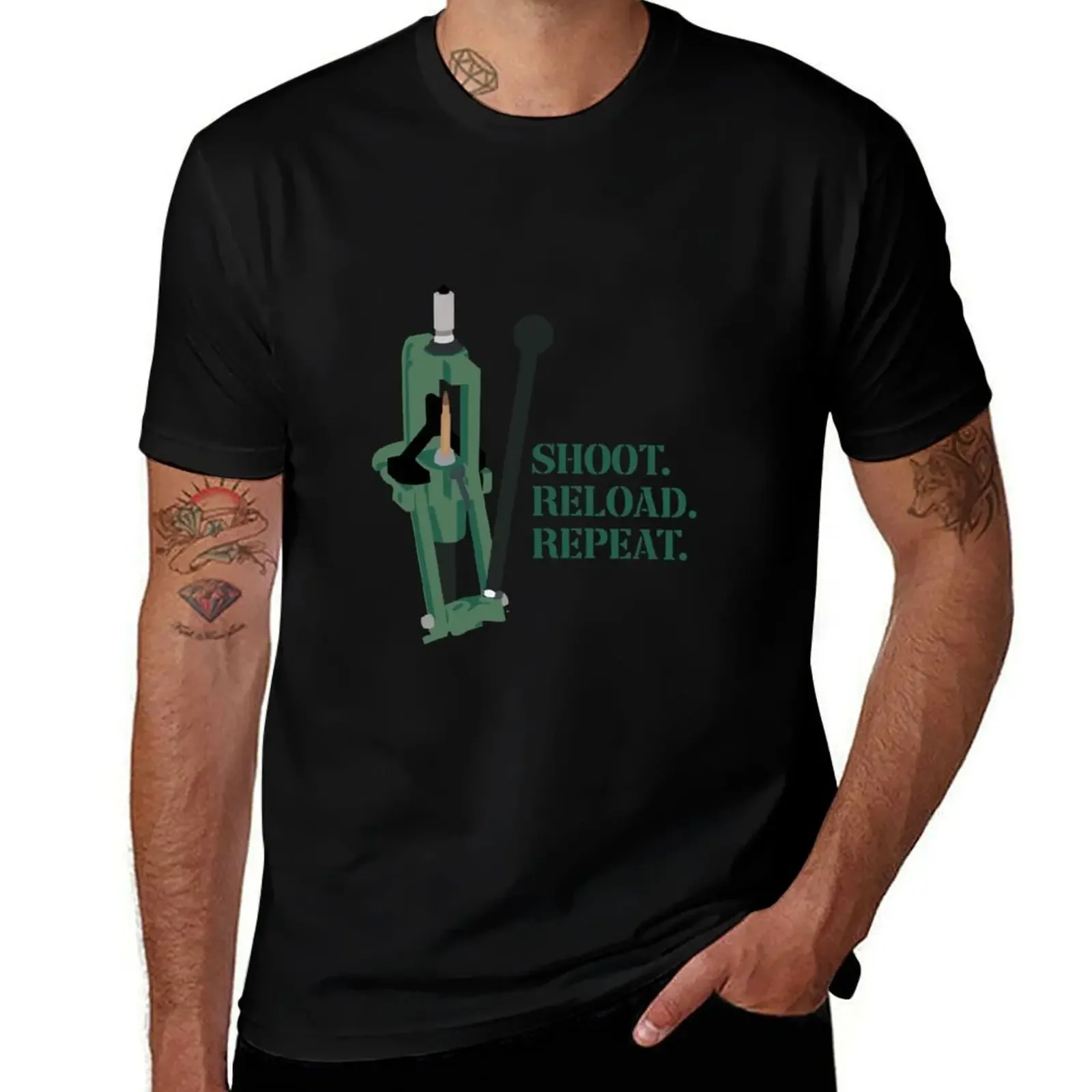 

RCBS Brass Reloader Shoot Reload Repeat T-Shirt blue archive custom t shirt fruit of the loom mens t shirts