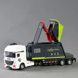 New 1:30City Garbage Truck Car Model Diecast Garbage Sorting Sanitation Road Sweeper Vehicle Car Model Simulation Collection Toy