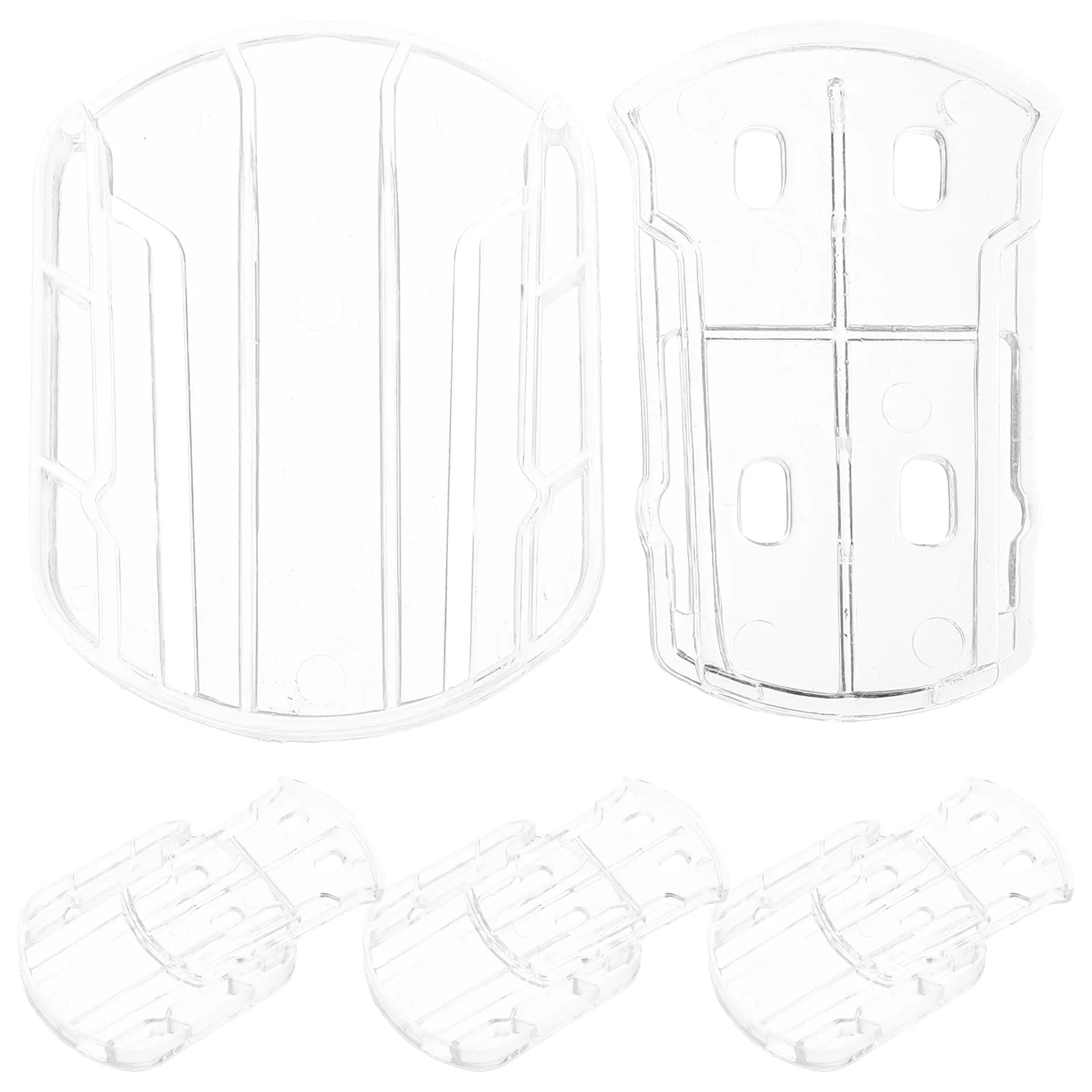 

4pcs Car Roof Decoration Base Transparent Adhesive Vehicle Roof Stand Weather Resistant Automotive Exterior Ornament Mount For