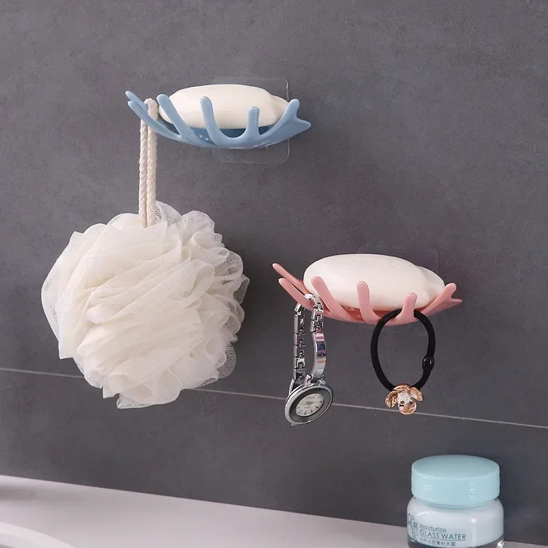 Creative No Punching Marine Shell Shape Soap Plastic Storage Rack Portable Soap Dish Bathroom Article Accessories