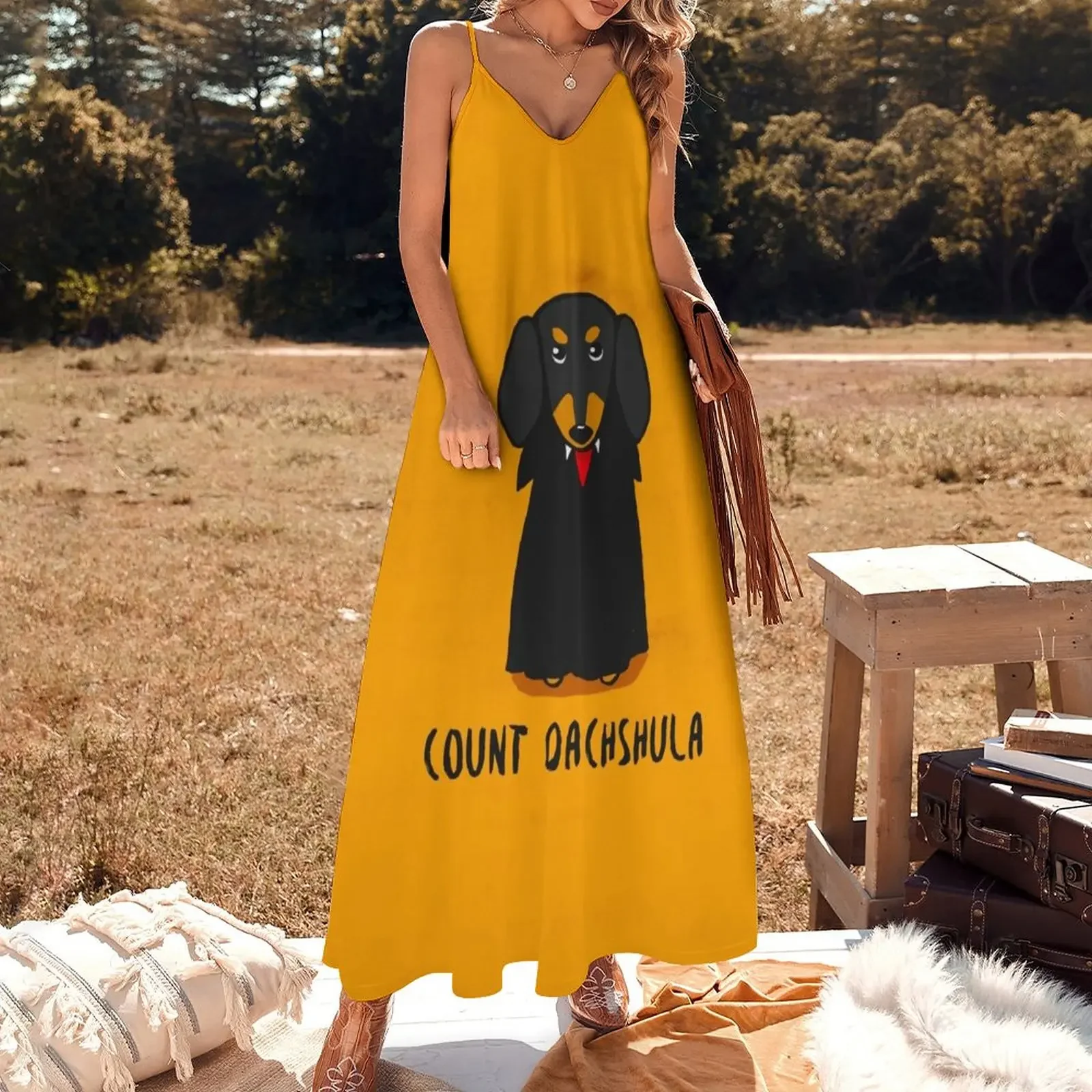 Count Dachshula Sleeveless Dress Evening gown Women's summer skirt