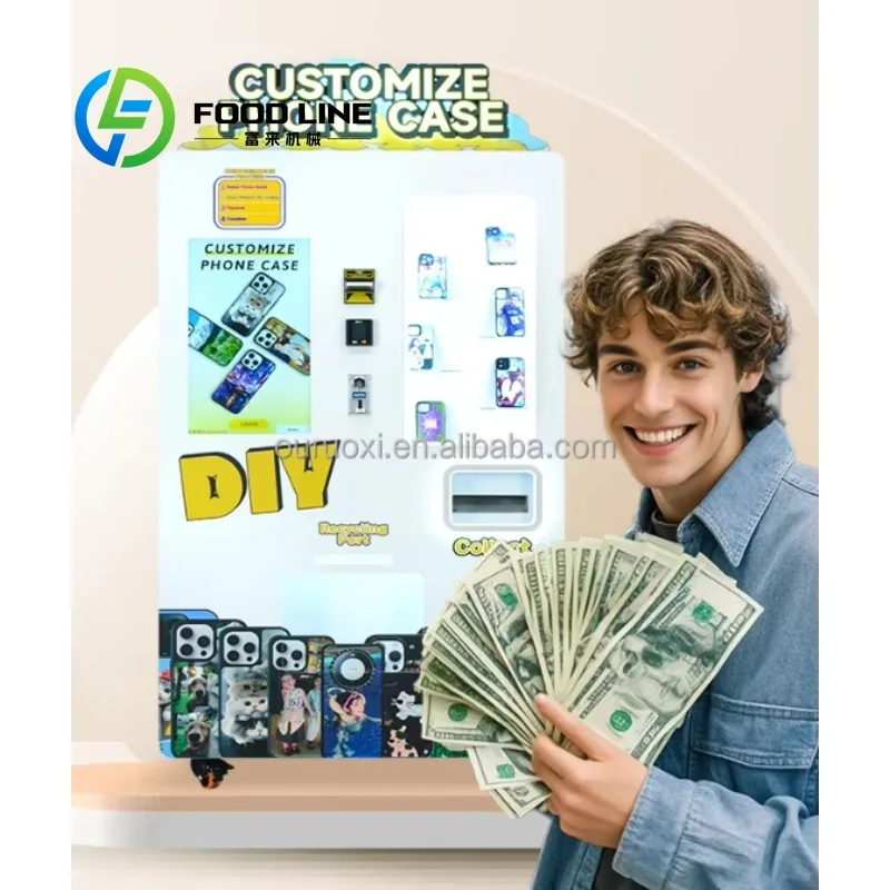 FOODLINE Customized Self Service Phone Case Printer Vending Machine with Credit Card Payment Innovative Custom Design Kiosk