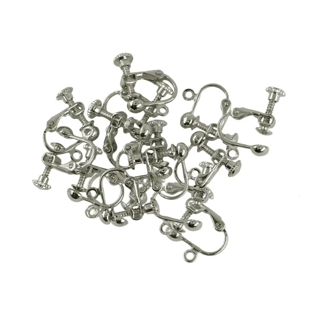 Leverback Clip Earring Jewelry Findings DIY Crafts Silver 925 Earring Sample Screw Pad Accessories for Handmade Pieces