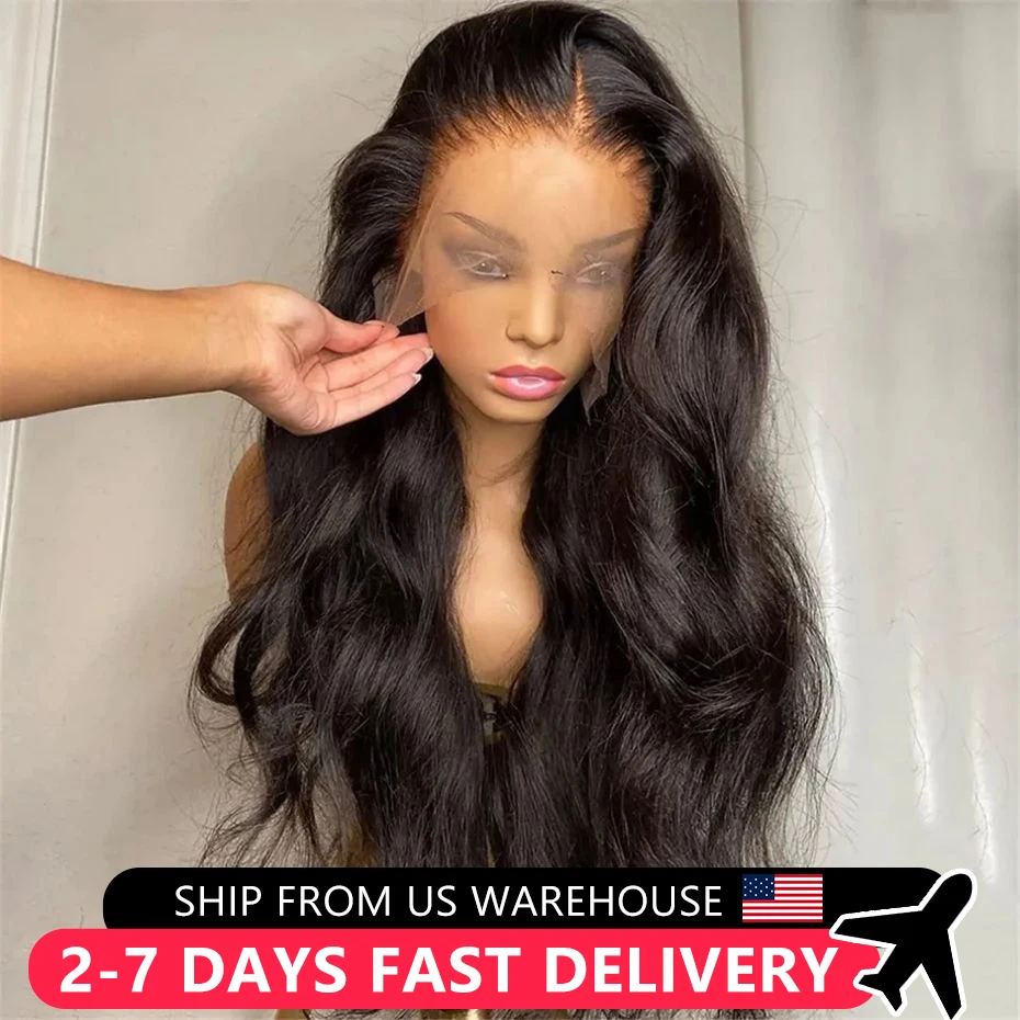 Body Wave Lace Front Wig 30 Inch Brazilian Human Hair 13x4 13x6 Transparent Lace Frontal Wigs Pre Plucked 4x4 Lace Closure Wig