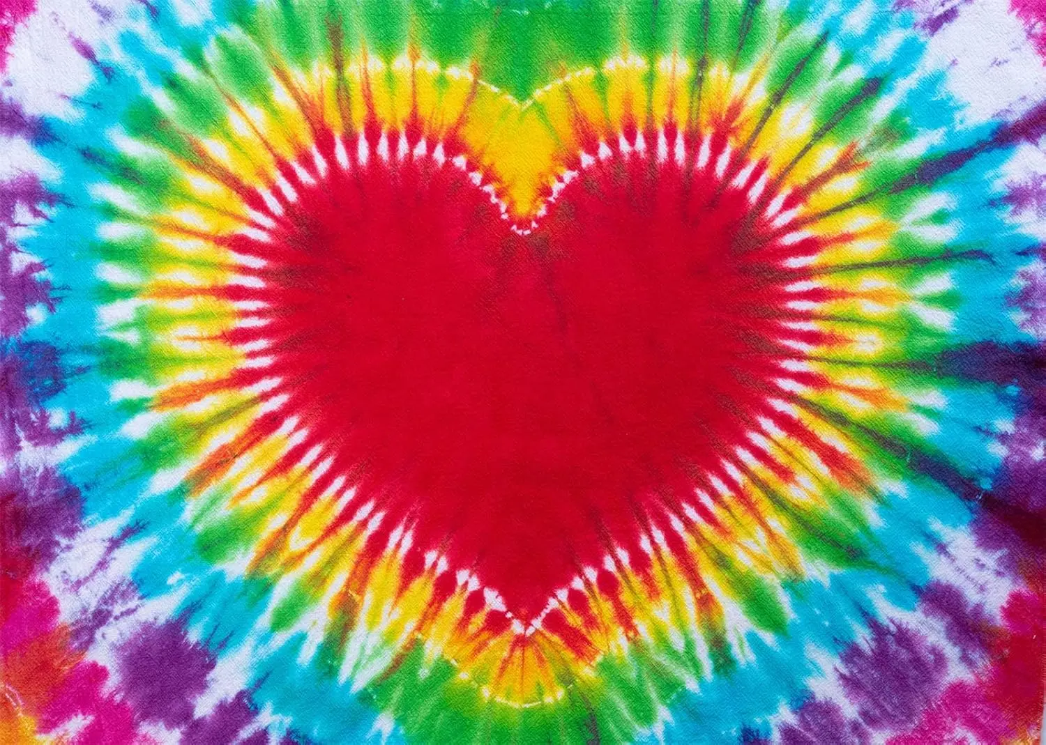 Rainbow Love Heart Valentine's day Tie Dye Theme 60s 70s Hippie Party Decor photo background photography backdrop studio