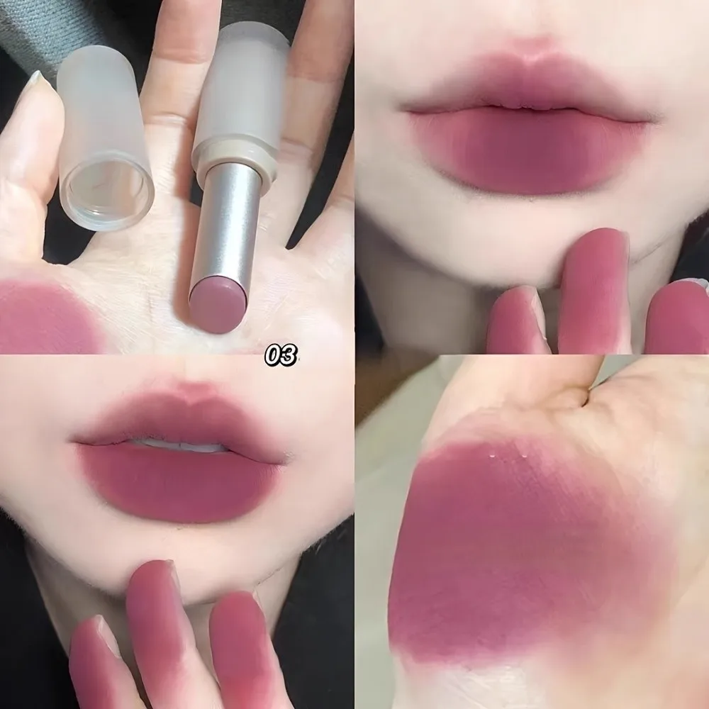 New 6 Colors Matte Velvet Lipstick Waterproof Long Lasting Lip Tint Smooth Non-stick Cup Lip Gloss Women