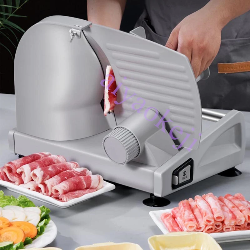 Commercial Meat Slicer Vegetables Bread Ham Frozen Meat Slicer Cutter Mutton Rolls Meat Cutting Machine