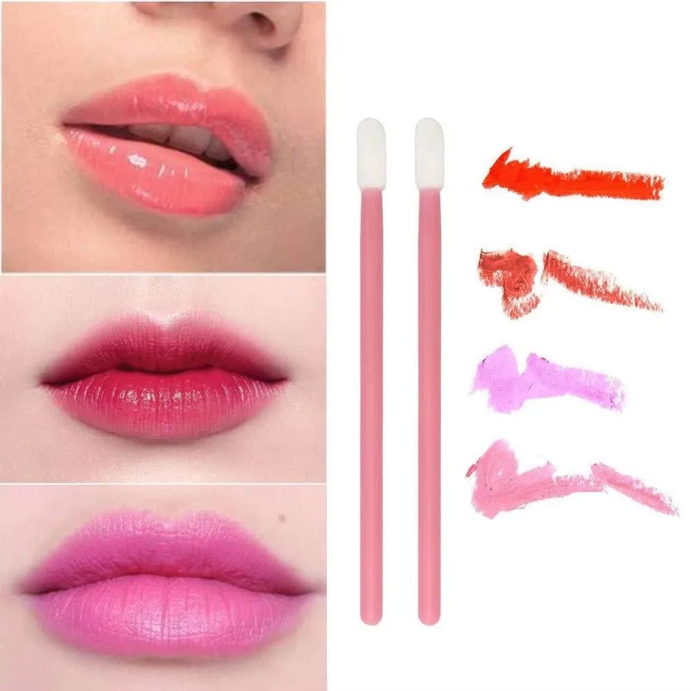 50pcs/bag Sposable Lip Brush Eyelash Makeup Microbrush Lash Extension Mascara Applicator Lipstick Wands Set Cosmetic Makeup Tool