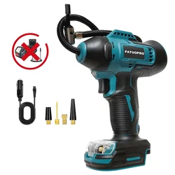 PATUOPRO 2 In 1 Electric Air Pump Cordless Automatic Inflator Tire Air Compressor Power Tool For Makita 18V Battery(No Battery)