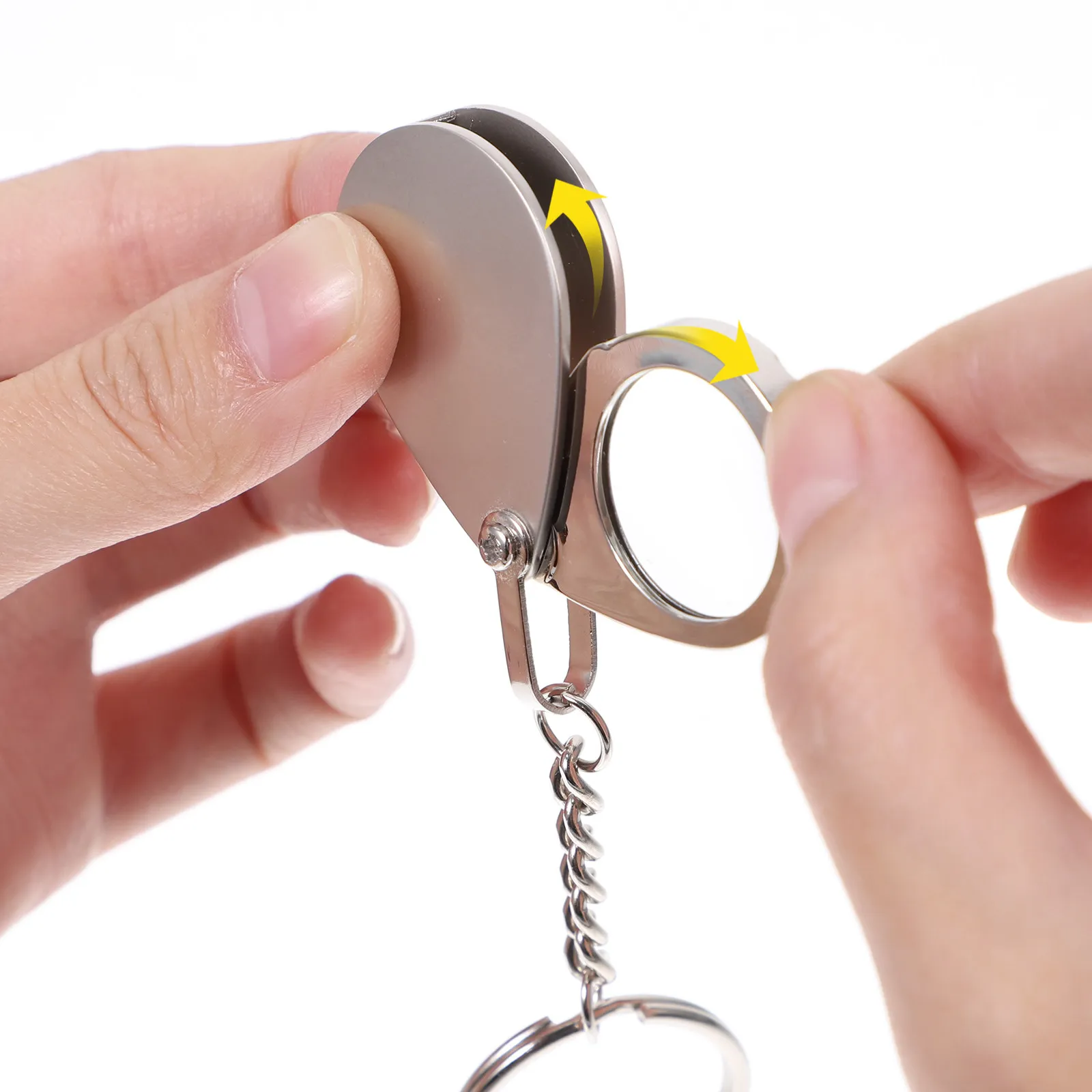 

Лупа-брелок 15X с выдвижным металлическим корпусом, защитная скользящая лупа для оценки антиквариата, монет, марок, миниатюрный портативный брелок