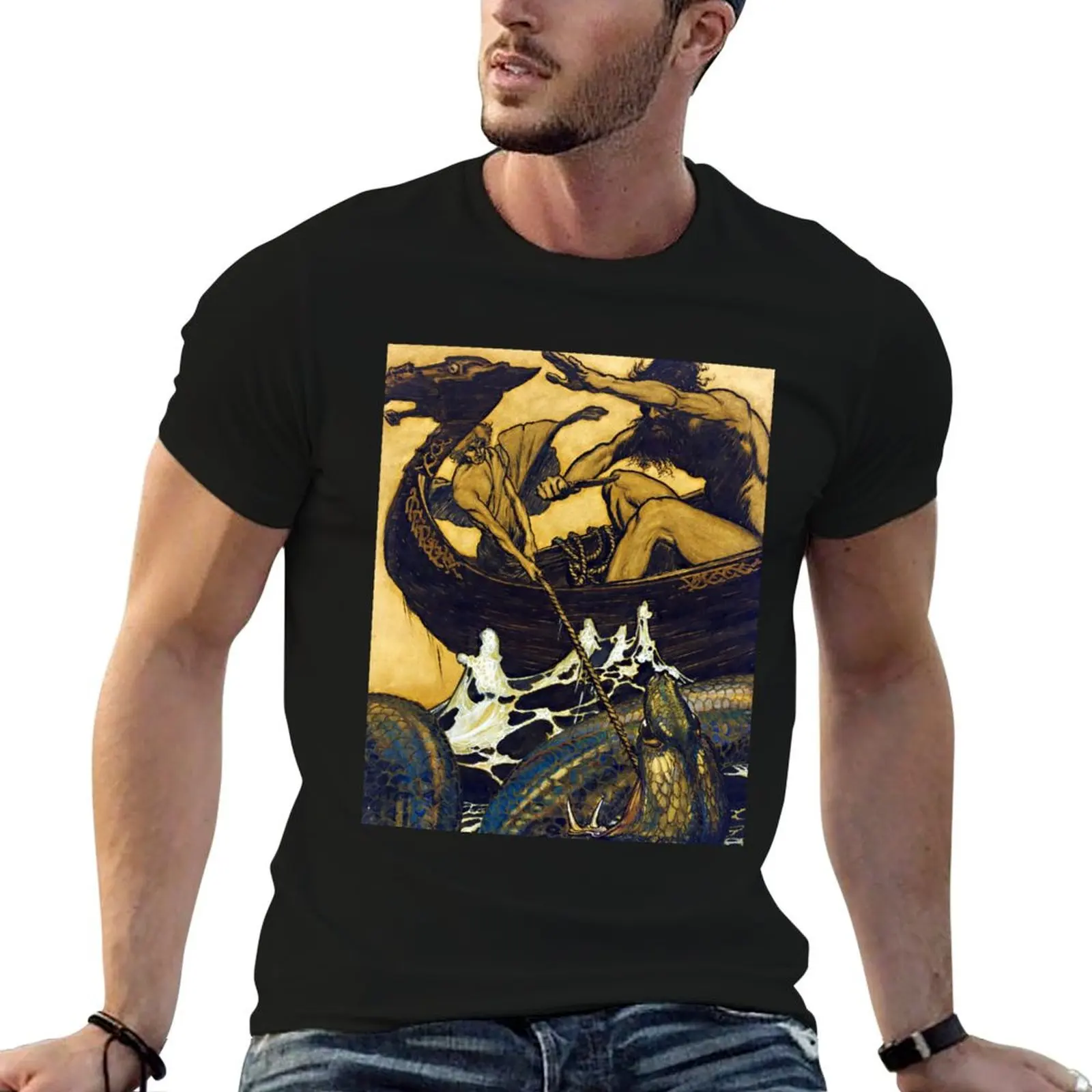 Sea Battle - Arthur Rackham T-Shirt Streetwear Print Tee Shirt