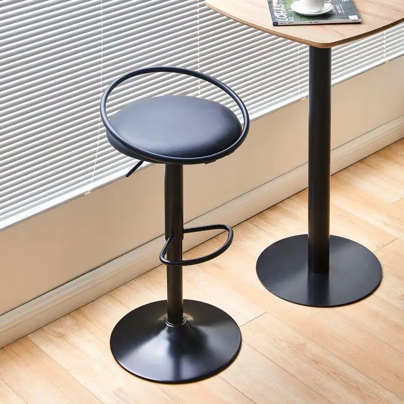 

Bar chair rotating lift chair modern simple backrest high stool home