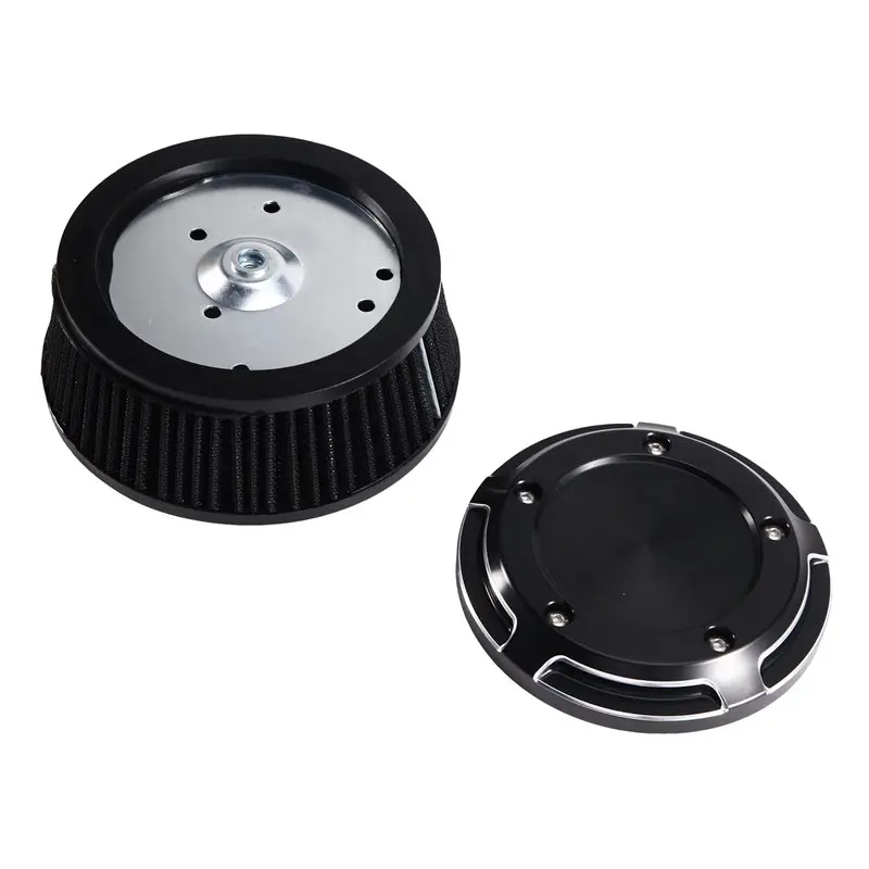 AASS-Air Filter Replacement Black Air Cleaner Cover& For Touring Softail Fat Boy FLSTN Dyna 1999-2017 Motorcycle