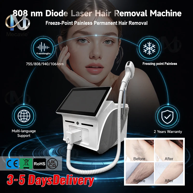 Industrial Laser Hair Removal Machine - 2026 Professional 4 Waves Portable 4000w