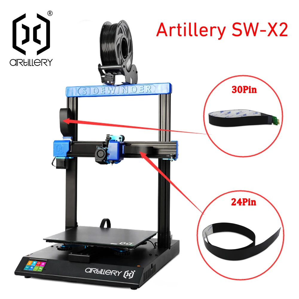 Artillery SW-X2 X/Z-Axis Adapter Board FFC Cable 24/30Pin 1.0mm Gold Finger Assembly 3d Printer Original sidewinder Spare Parts