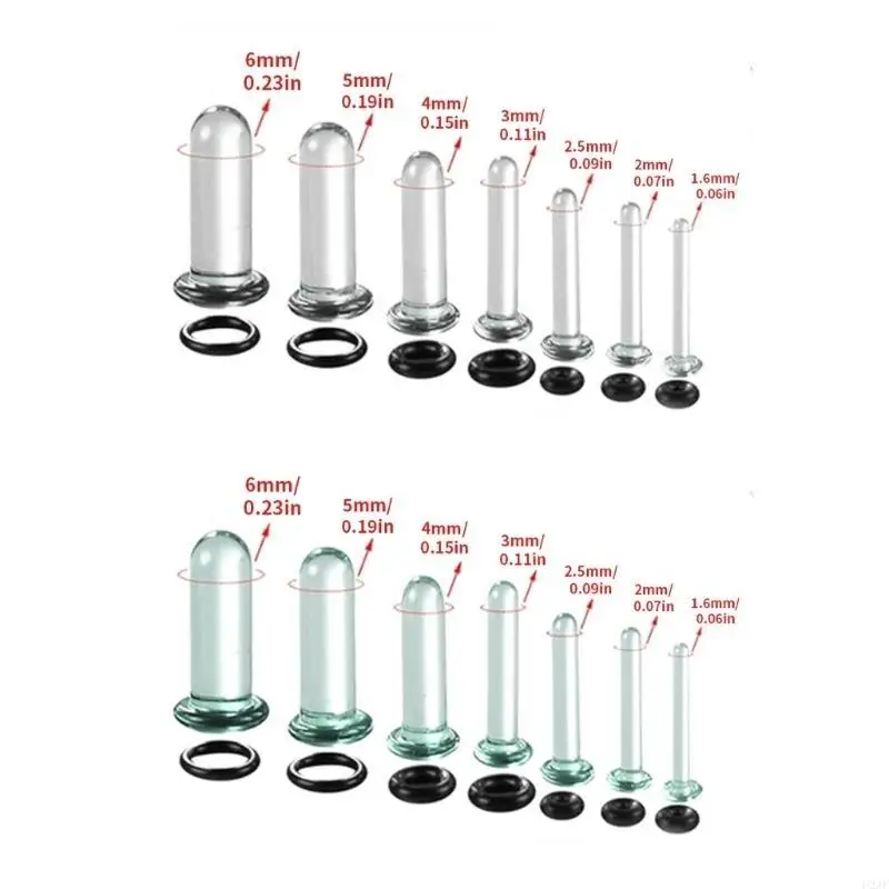 Stabiles Glasohr -Dehnungs -Set -Stecker für Ohrenmessgeräte mit einzelnen -Expander -Schmuck für Körperpiercing – Detail 6