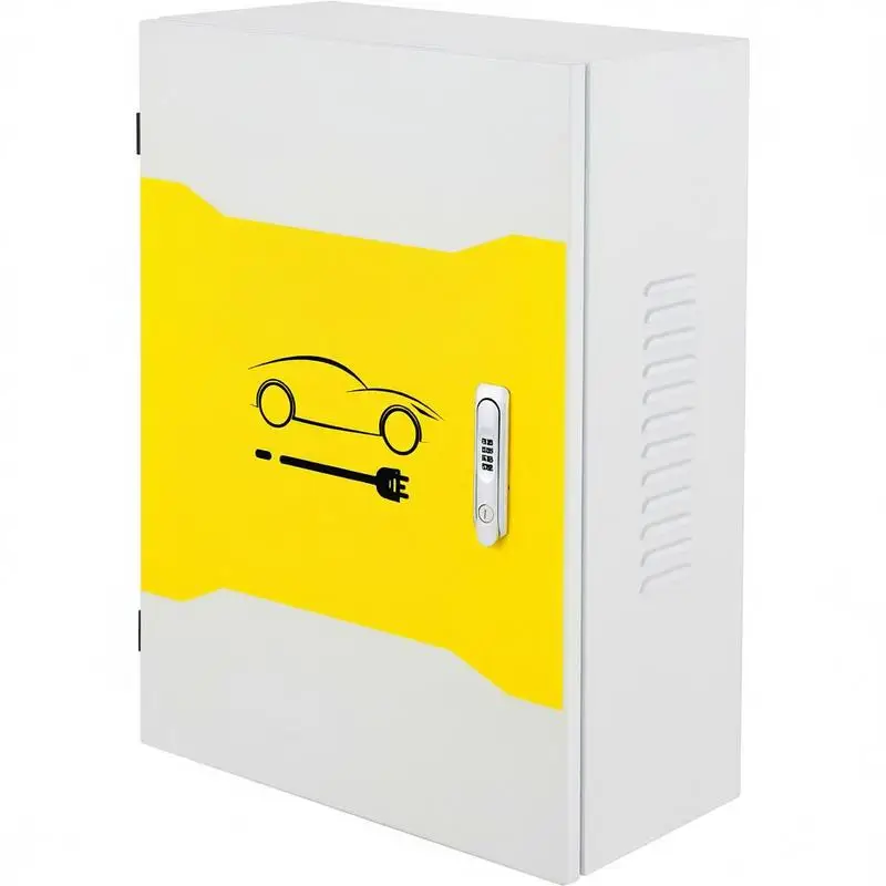 

Electric Vehicle Charging Station Enclosure 28'' x 20'' x 10'' For Residential Garage Parking Lot Commercial Charging Point Cold Rolled Steel Construction Dust Protection Integrated Cable Management System Wall Mount Design Tesla Wall Connector Compa