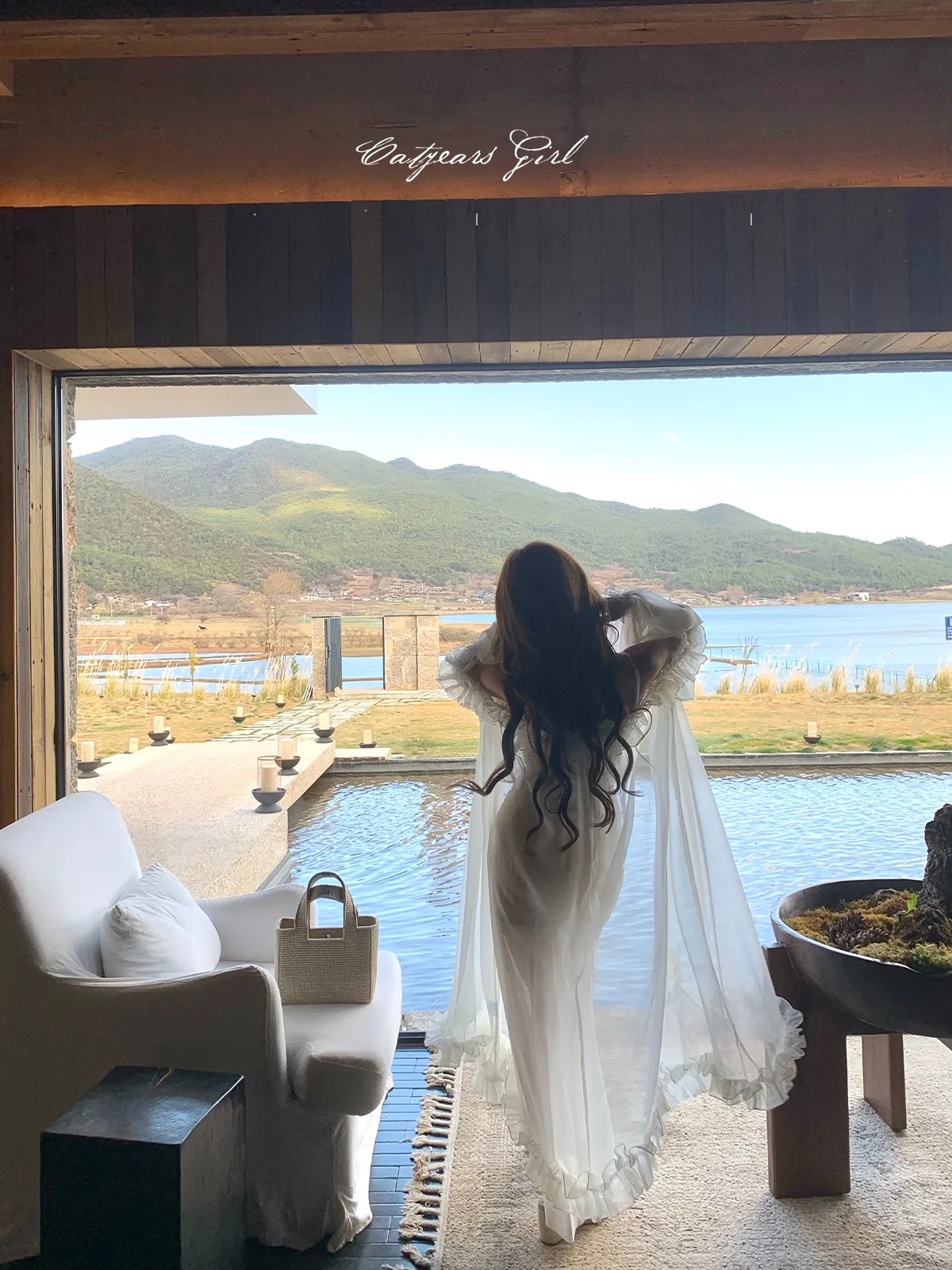 

Пальто-шаль Catyears Enchanting Night с эффектом шелка и текстурой дерева, с открытыми плечами, длинное и короткое, женская мода