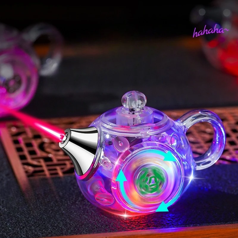 

Mini Butane Gas Lighter with Fun Decompression Teapot Straight Red High Flame Inflatable Smoking Accessories Cigarette Lighters
