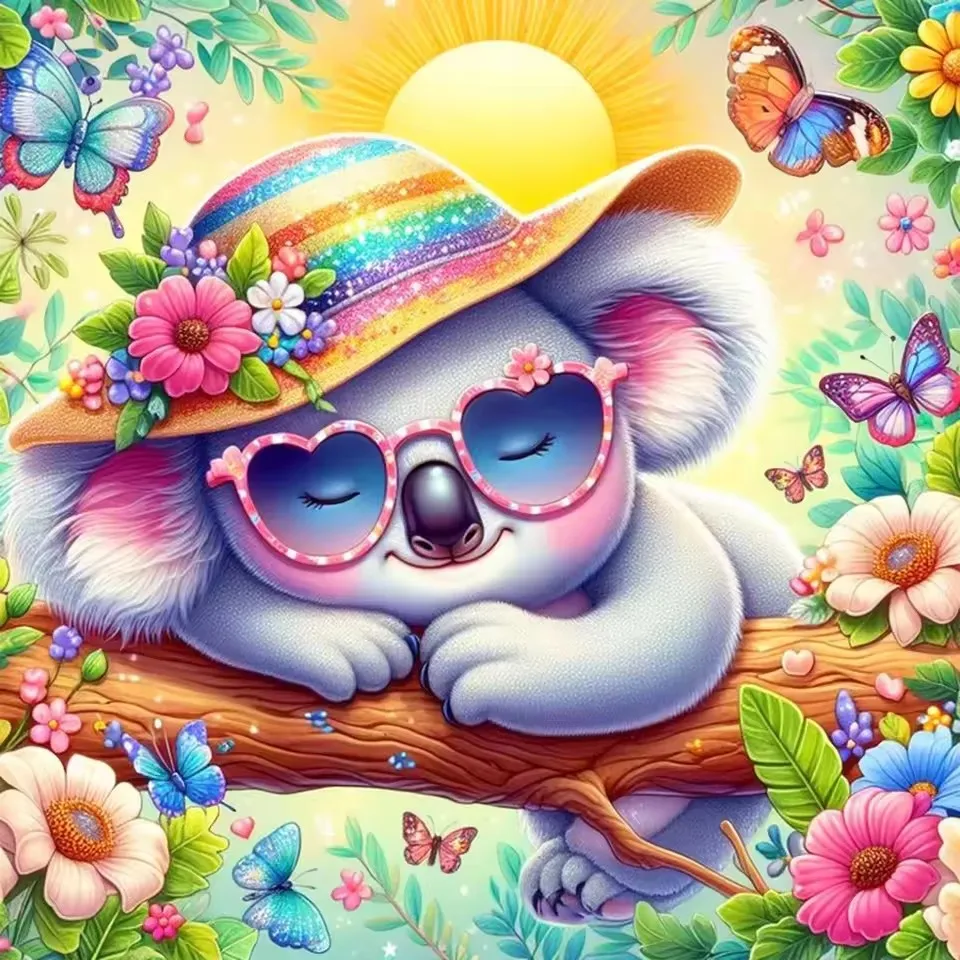 RUOPOTY 5D DIY Rhinestone Diamond Painting Animal Picture Kit Decor