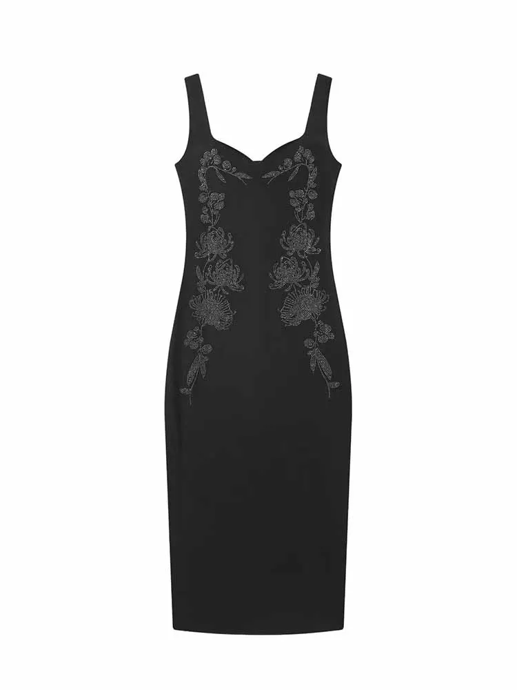 

Женское летнее модное универсальное сексуальное платье без рукавов с пайетками, средней длины, повседневное, эластичное, длинное платье