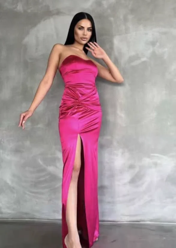 High Quality Customized Sweetheart Floor Length Back Strap Sleeveless Vestidos Elegantes Para Mujer Lowime Evening Dress فساتين