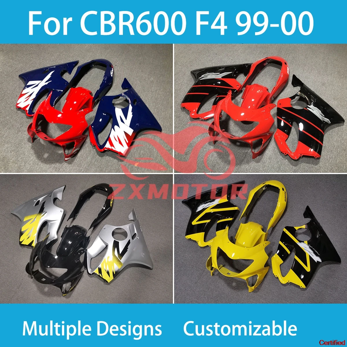 CBR 600 F4 1999 2000 Moto Cross Fairng Kit para Honda CBR600 F4 99 00 ABS conjunto de carrocería carenado de motocicleta