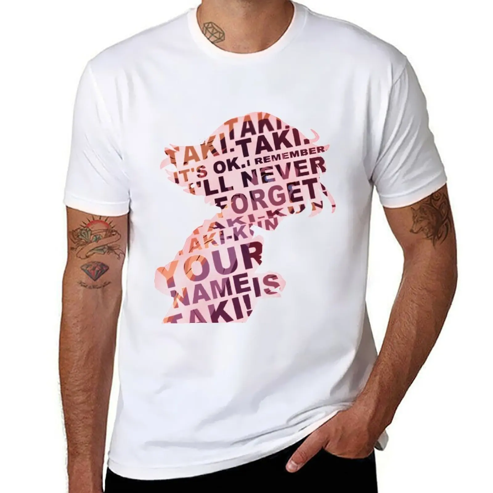 

Your Name is Taki T-Shirt new edition kawaii clothes anime stuff oversize t-shirts man designer t shirt men