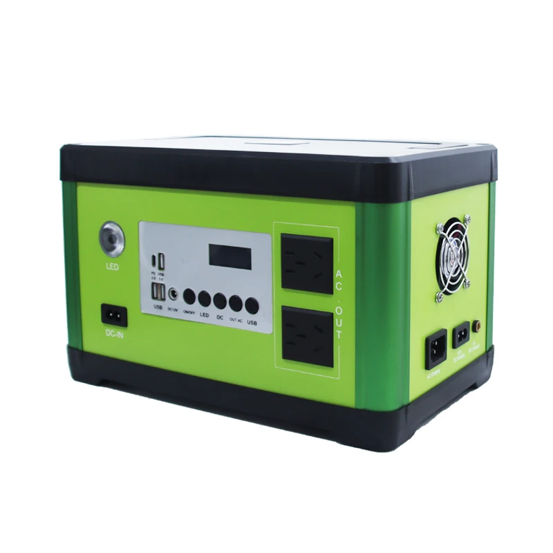 

Rechargeable Backup Power Lifepo4 Battery Emergency Solar Generator 600w Portable Power Station