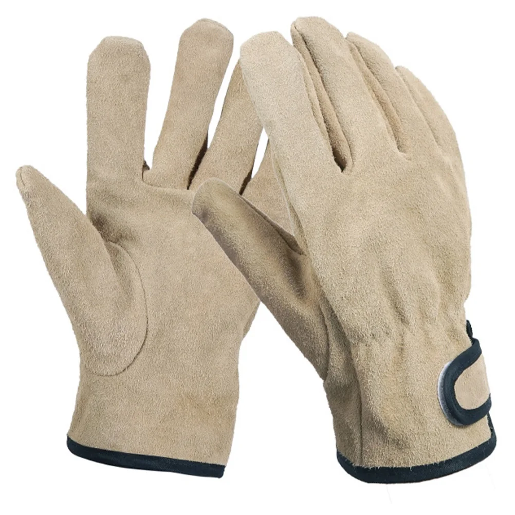 

Heat Resistant BBQ Glove Cowhide Polyester Anti Scald Oven Mitts Fireproof Gloves Grilling Microwave Reusable Gardening H ling