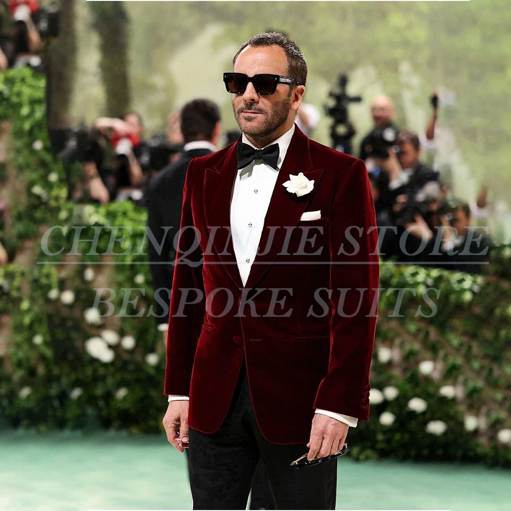 

Элегантные свадебные мужские костюмы, модные комплекты с пиковыми лацканами на одной пуговице, приталенный комплект из двух предметов, куртка и брюки, комплекты мужской одежды высокого качества