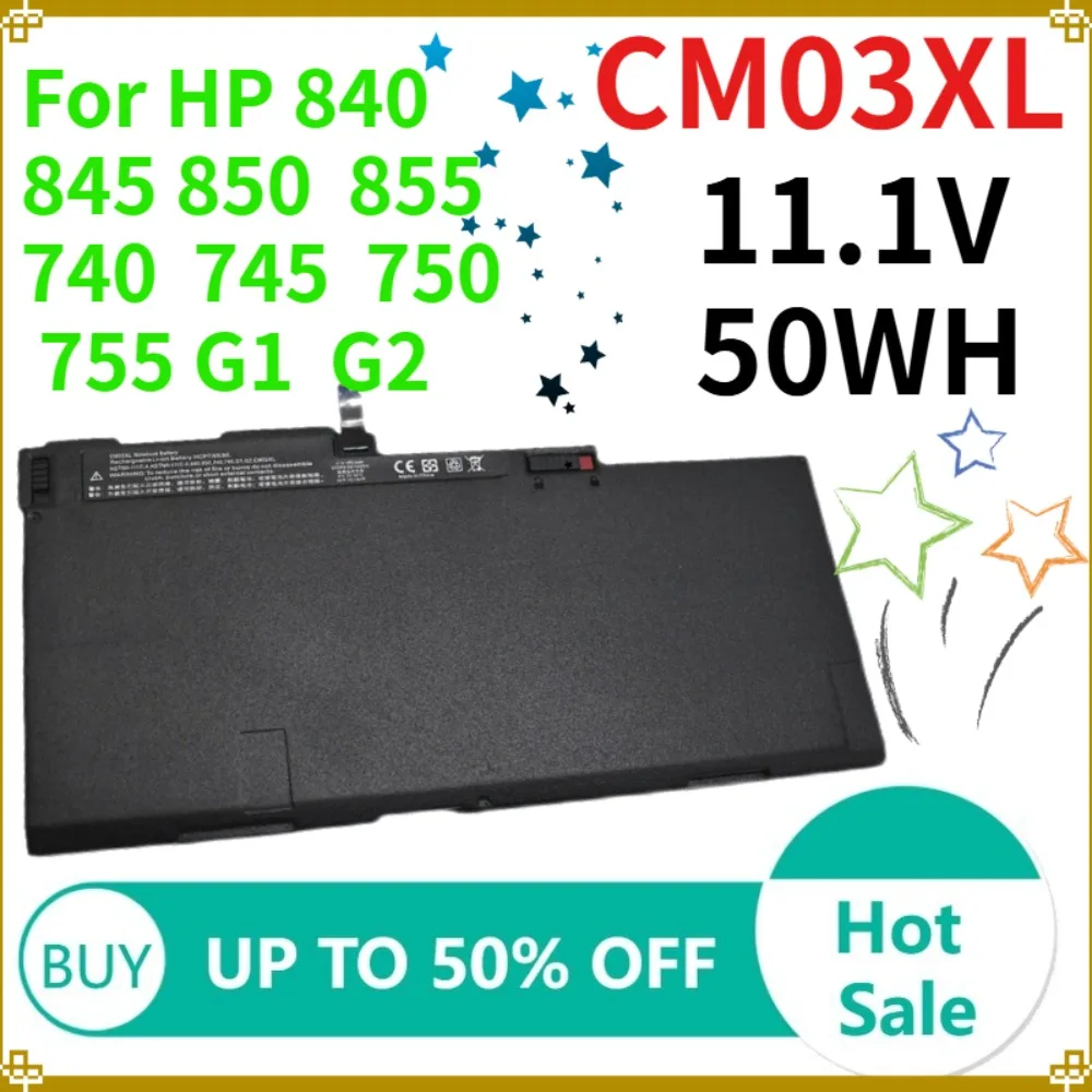 

For HP EliteBook 740 745 750 755 840 845 850 855 G1 G2 ZBook 14 15u HSTNN-DB4Q HSTNN-LB4R CO06XL 11.1V 50Wh CM03XL Battery