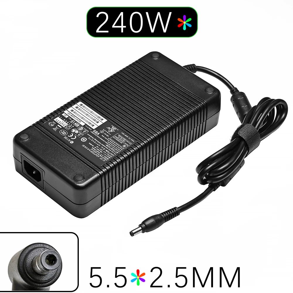 240W 12V 20A EADP-220AB B AC Adapter Charger for DELTA 341-0222-01 Laptop Power Supply 5.5 x 2.5mm