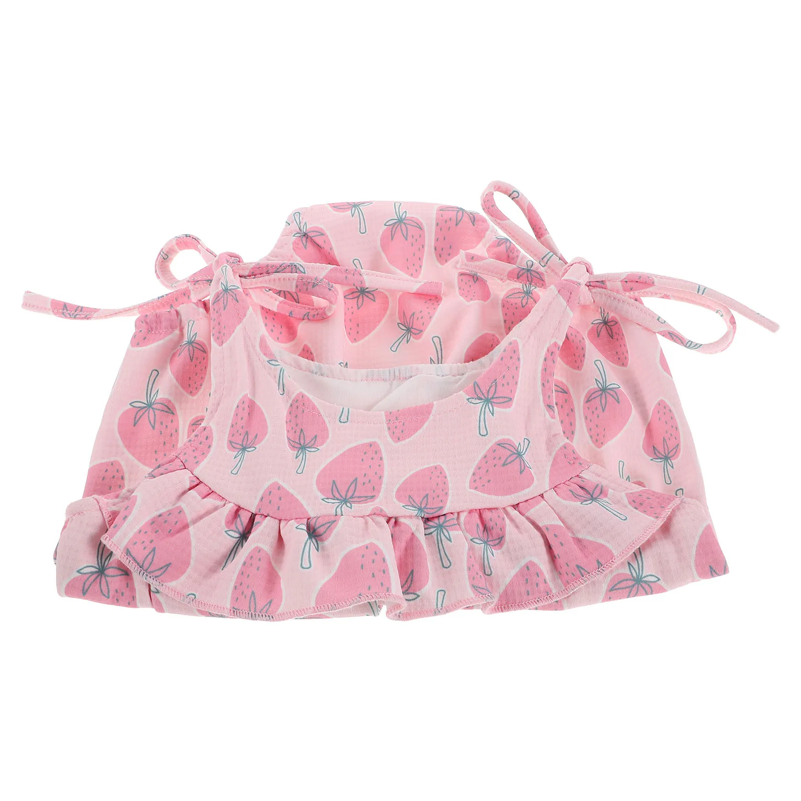 

Sweet Strawberry Romper Baby Girl Sleeveless Newborn Jumpsuit Backless Outfit Breathable Infant Clothing Diaper Friendly