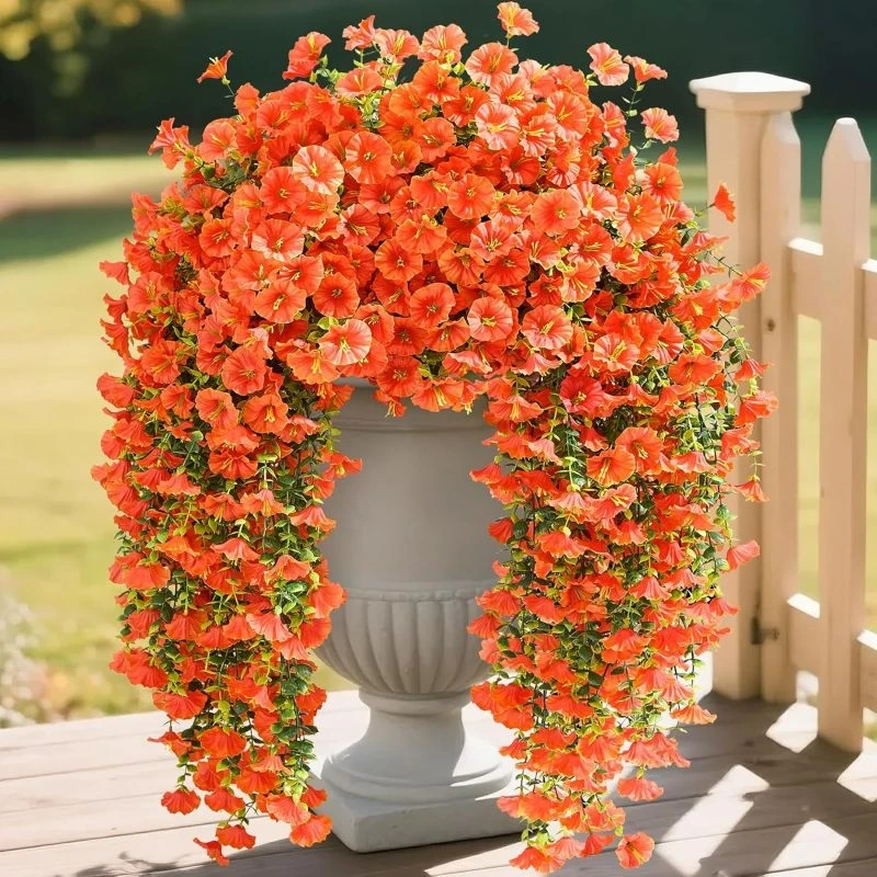 1/2 Stuks Kunstbloemen Wijnstok Morning Glory Bruiloft Bruids Thuis Kamer Tafel Festival Decor Outdoor Yard Garden Arch DIY Geschenkdoos