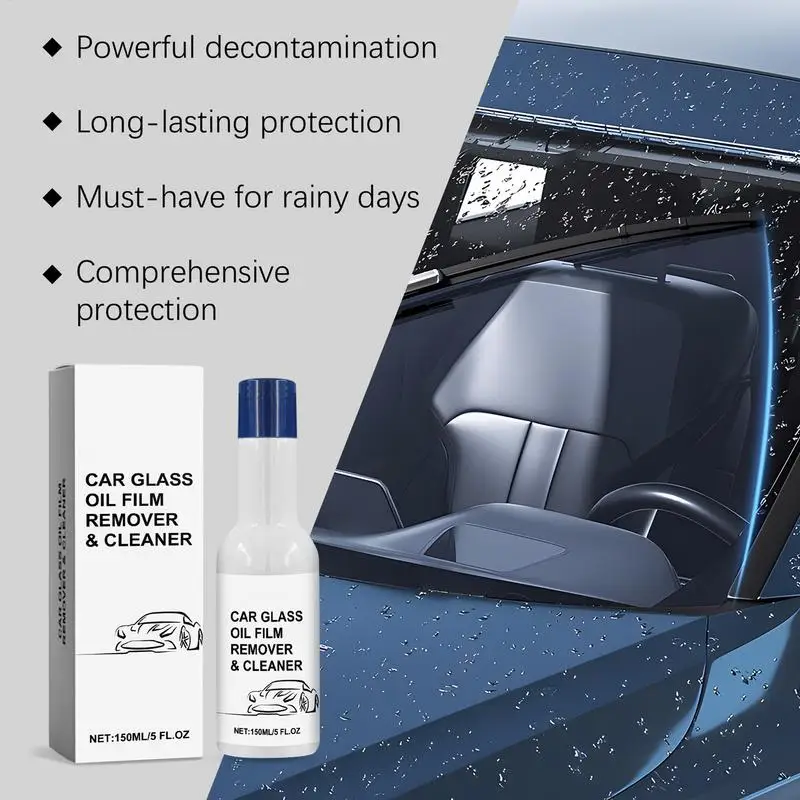 Glass Oil Film Remover Car Window Cleaner Long-Lasting Automotive Glass Cleaner Efficient Car Oil Film Remover Car Glass Oil