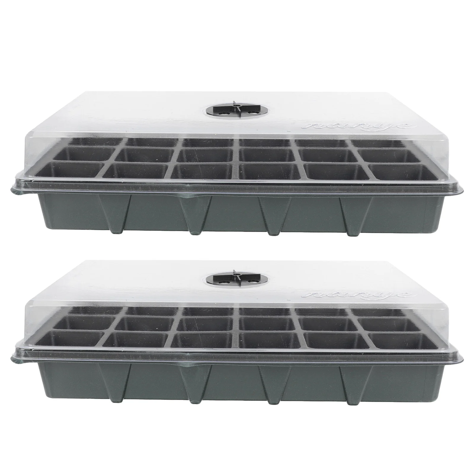 2 Pcs 24-Hole Seedling Tray Germination Case Plants Vegetable Planting Starter Nursery Garden Pot