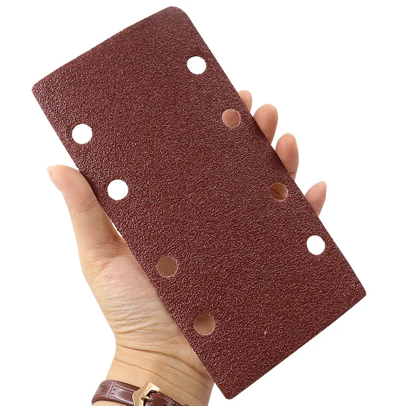 10PCS 93x185mm Square Sandpaper Grit Flocking Sand Paper Special Shaped Disc Abrasive Stone Glass Grinder For Wood Polish Tools