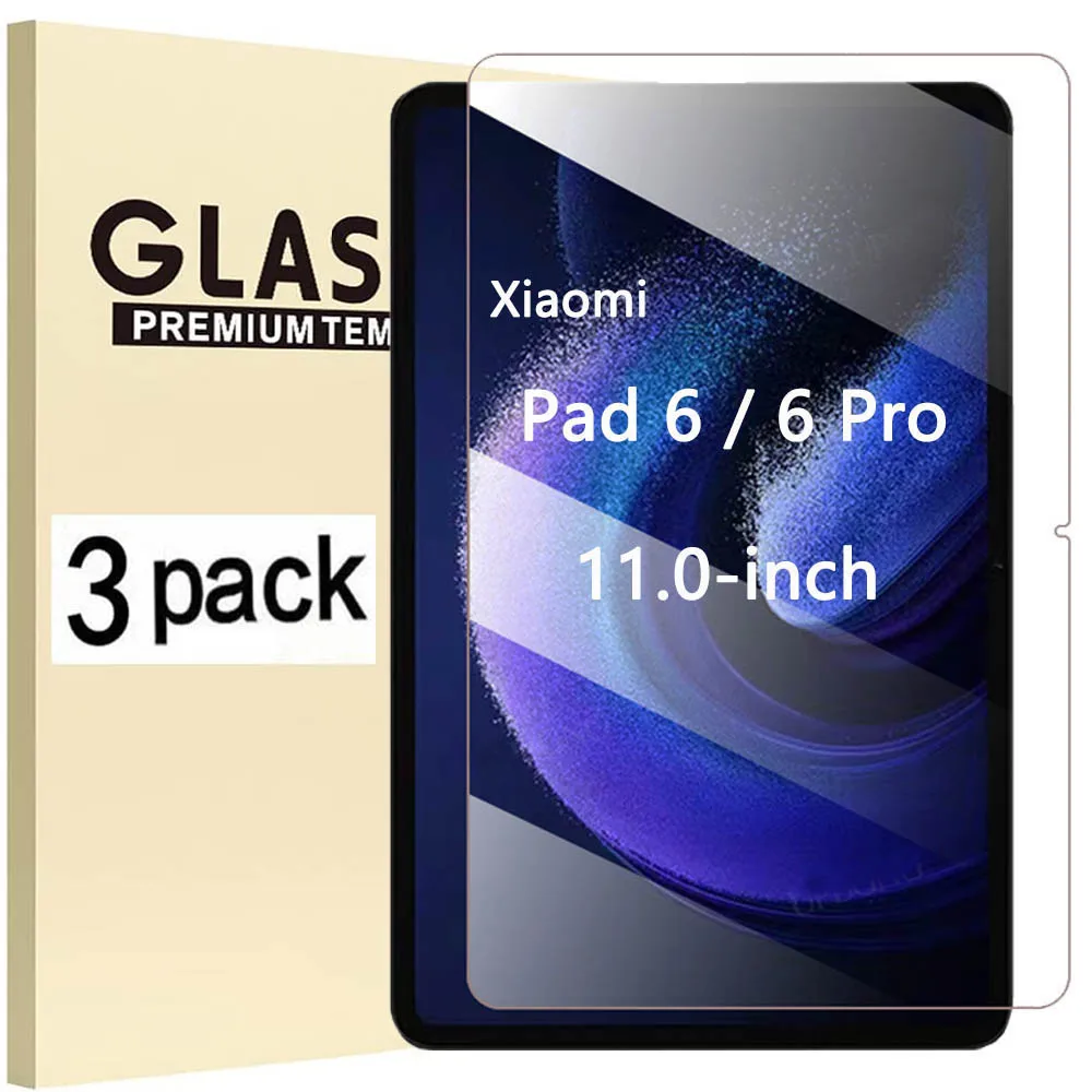 (3 Pack) Tempered Glass For Xiaomi Pad 6 / 6 Pro 11 2023 11'' Anti- Scratch Screen Protector Tablet Film