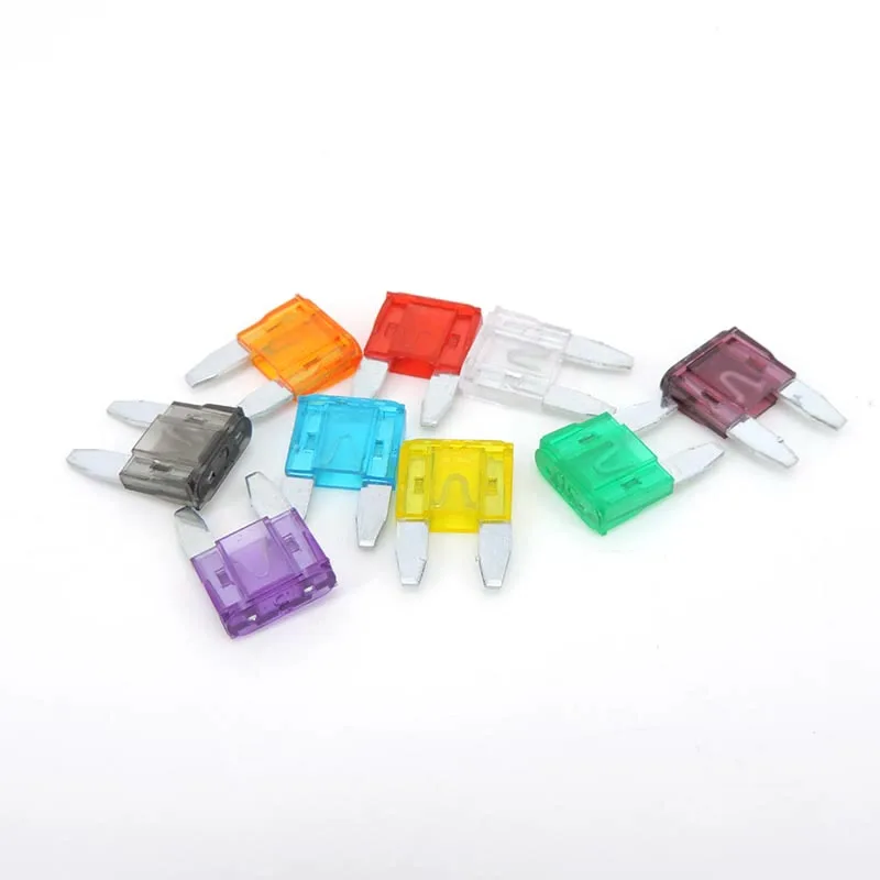 10x Small Size Aluminum Car Blade Fuse for Car Truck Boat Auto Accessories Fuses Automotive 2a 3A 5A 10A 15A 20A 25A 30A 40A J17